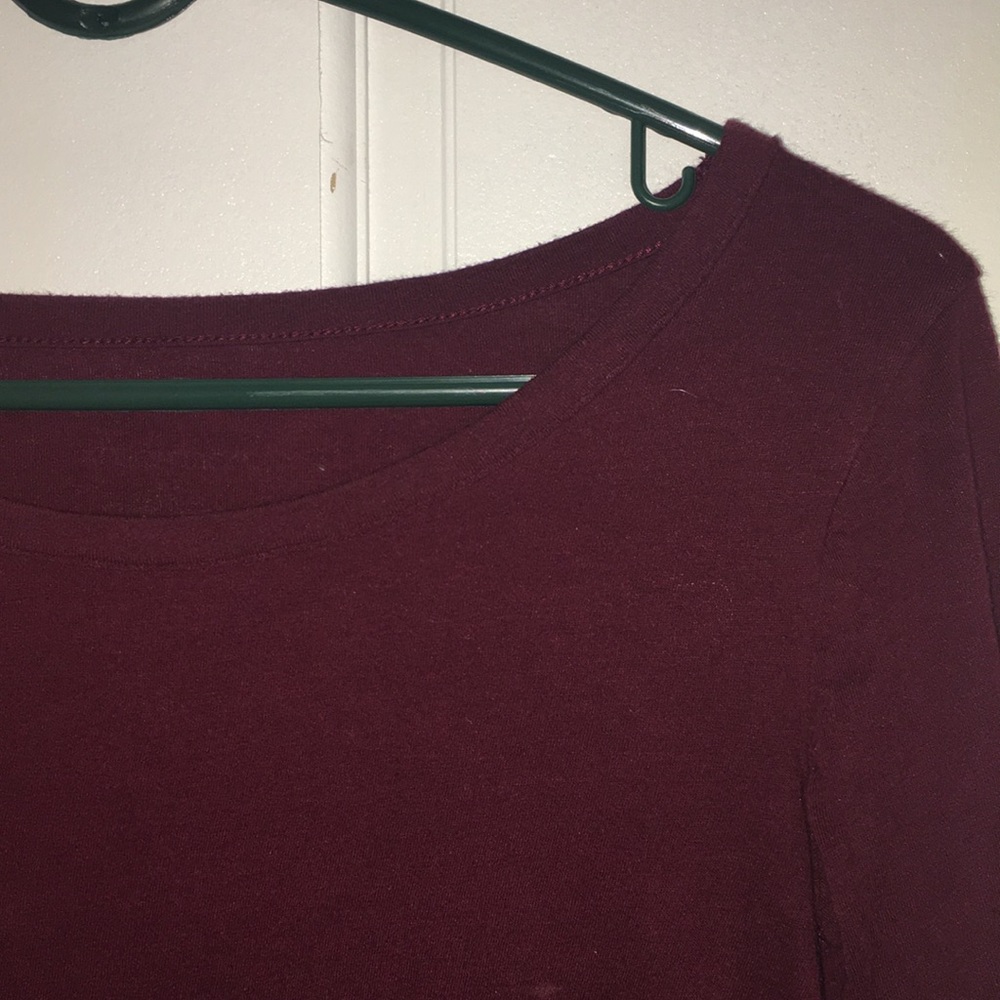 Xhileration wine colored long sleeved shirt